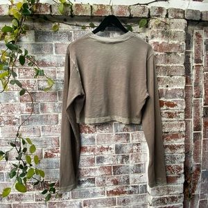 Cotton Citizen Army Green Tokyo Cropped Long Sleeve